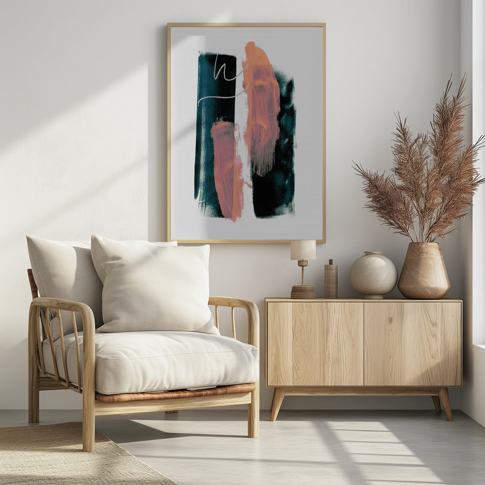 Abstract Brush Strokes 3x A1 | Poster