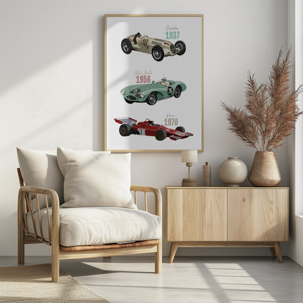 Vintage Racecars | Poster