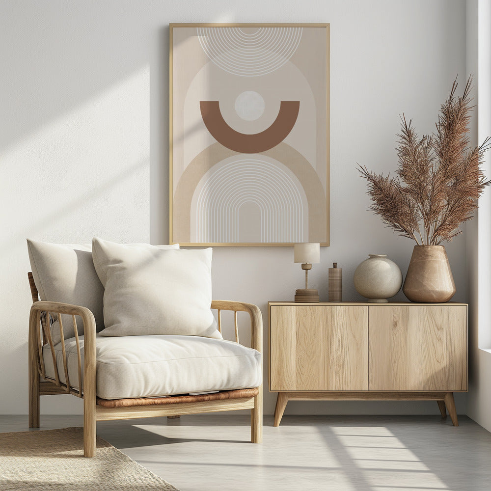 Beige Mid Century Poster | Poster