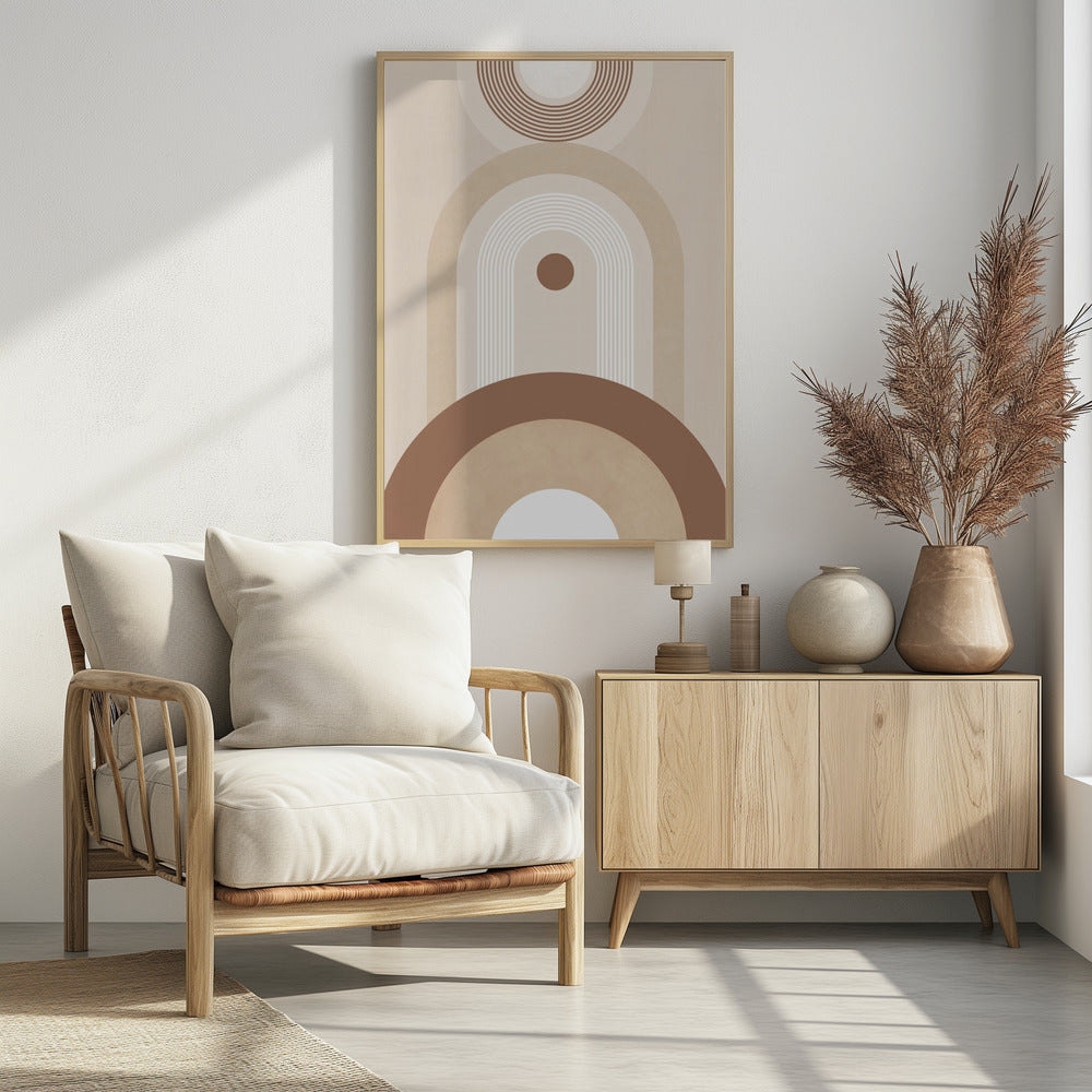 Beige Mid Century Poster | Poster