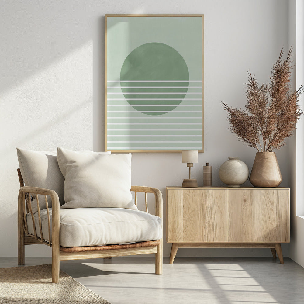 Green Horizon Lines | Poster