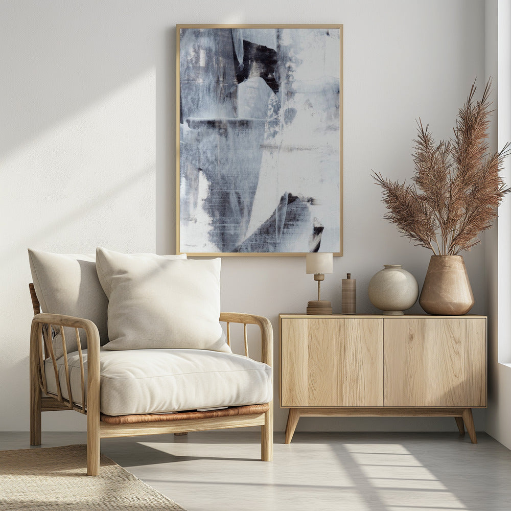 Brushstrokes in Monochrome Tones | Poster