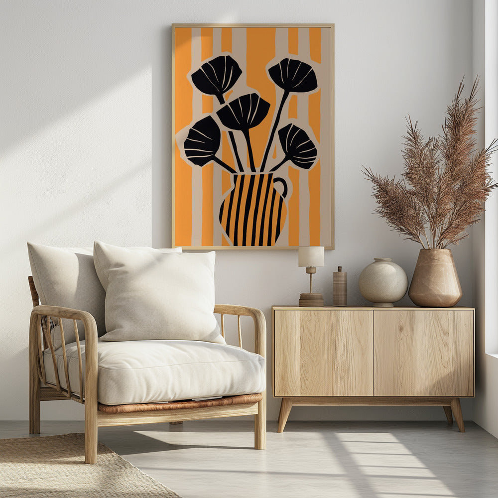 Bold Floral Stripes | Poster