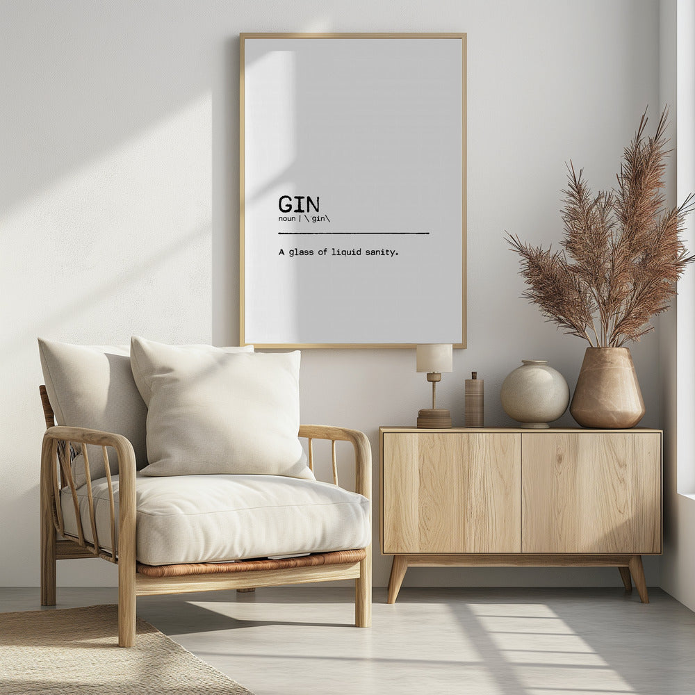 Quote Gin Sanity | Poster