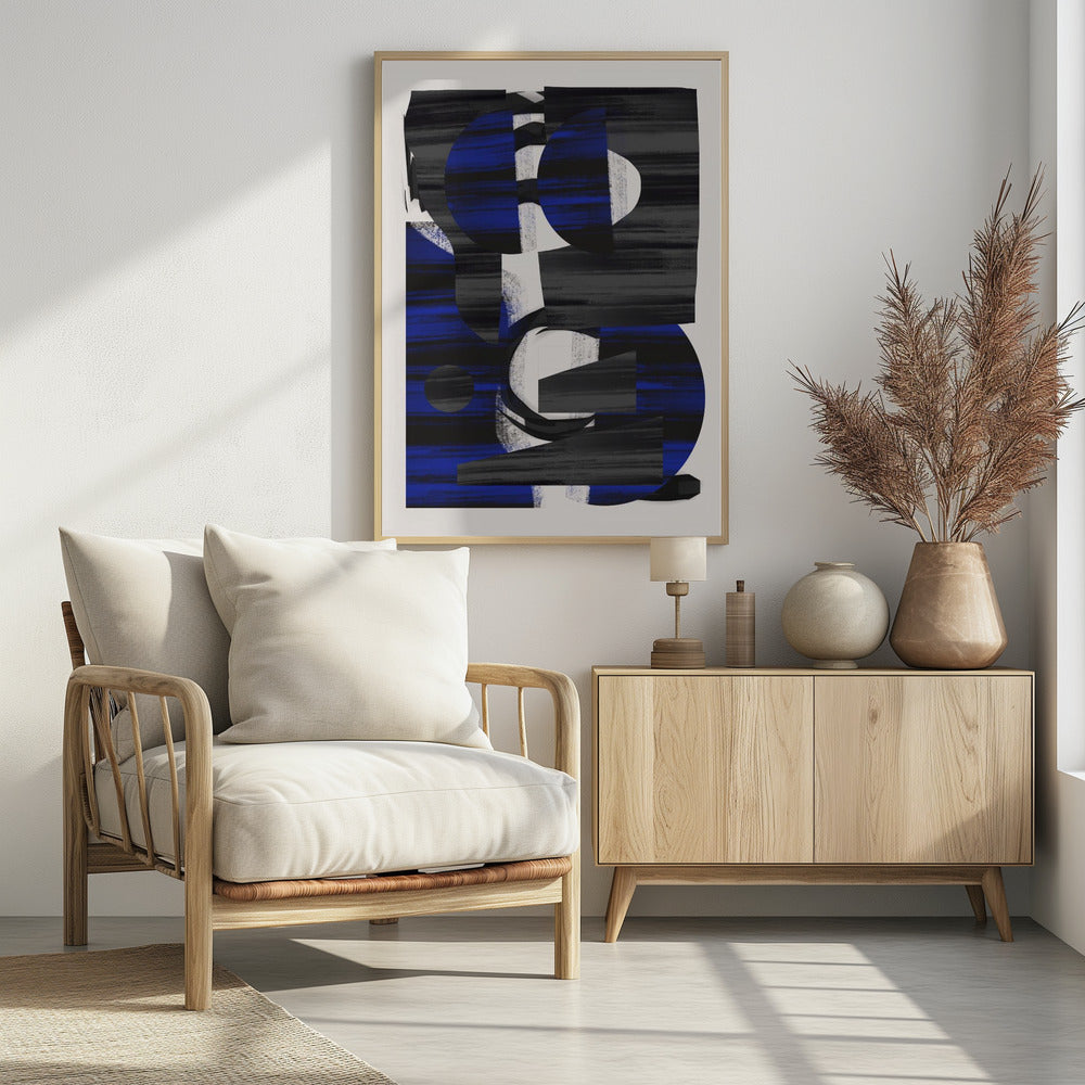 Abstract Stripe Minimal Collage 28 | Poster