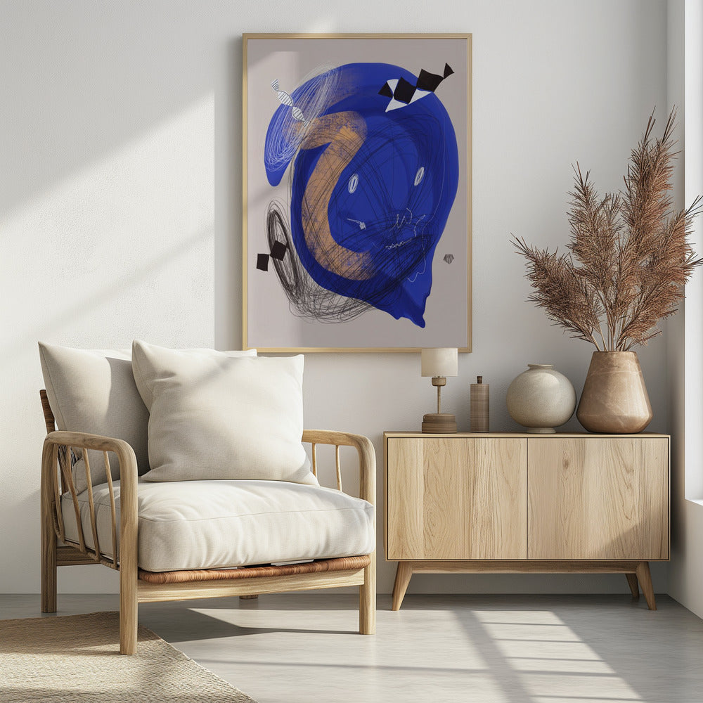 Chaotic Blue Whirl | Poster