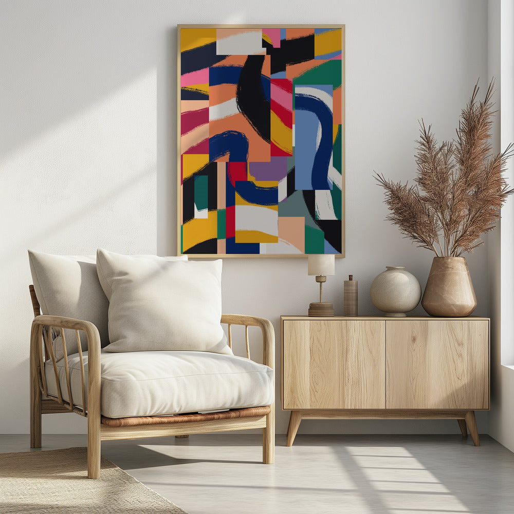 Shapes with Dynamic Brushstrokes | Poster