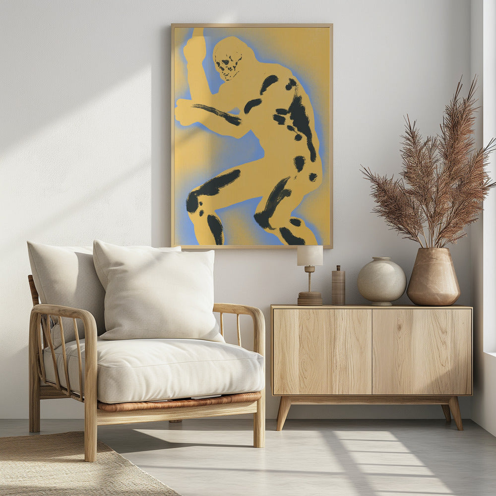 Skeletal Figure in Dynamic Pose | Poster