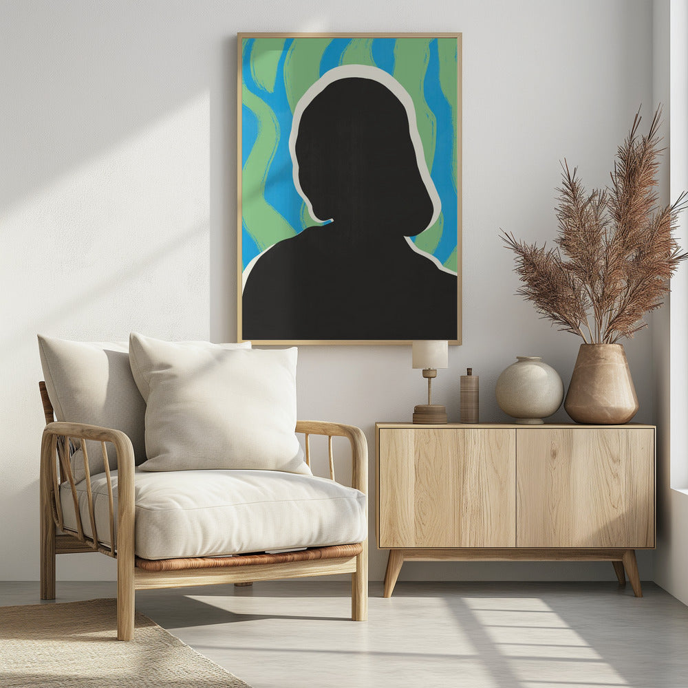 Anonymous Portrait In Cool Colors | Poster