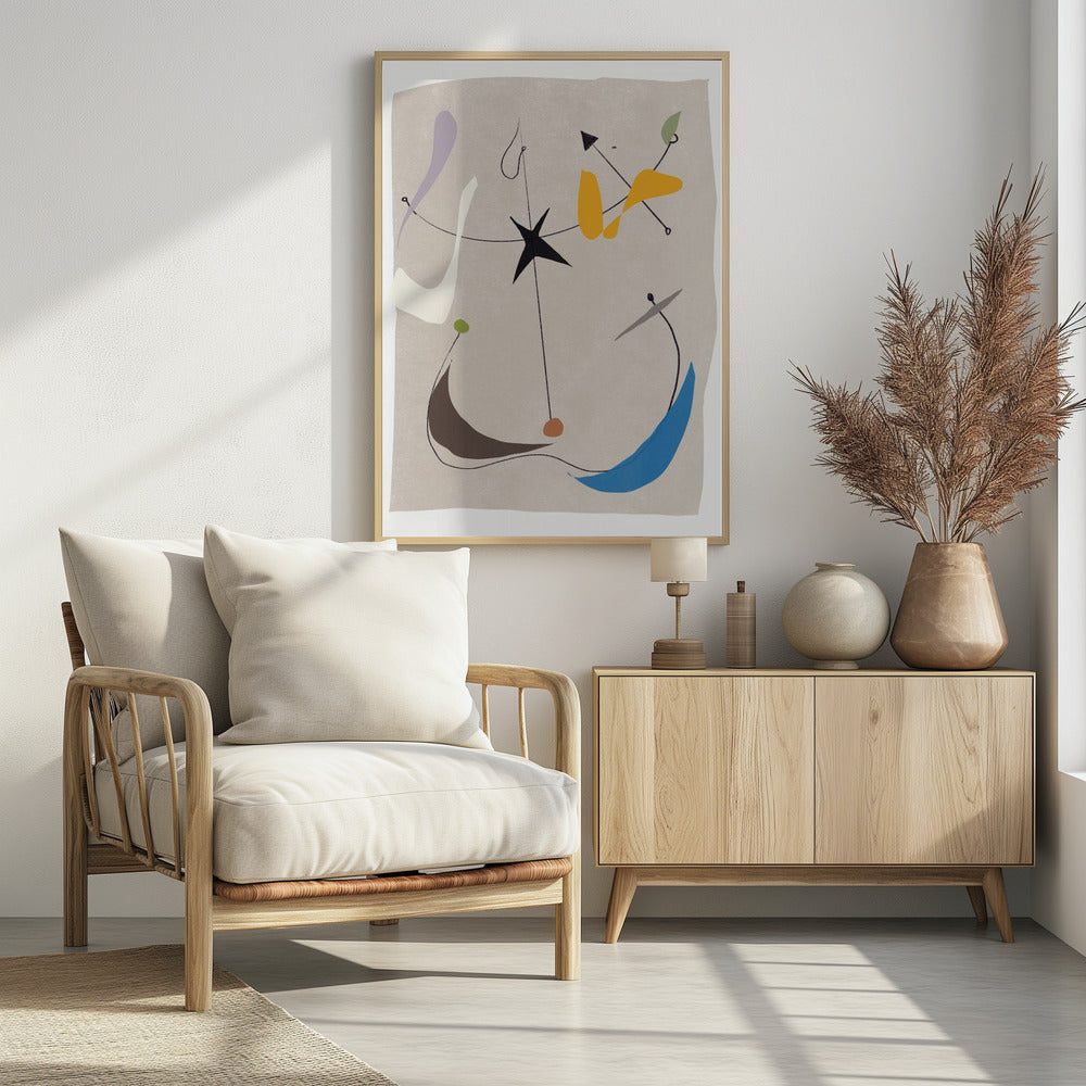 Minimalistic Lines and Colorful Shapes | Poster