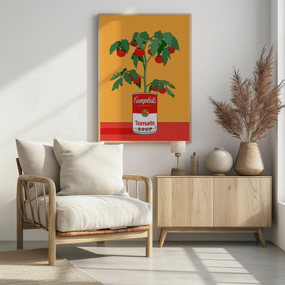Campbells Soup Tomato Plant Retro Illustration | Poster