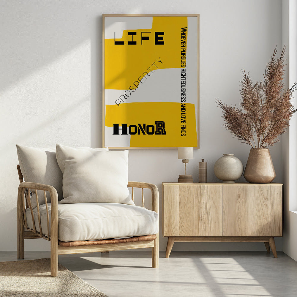 Bible verse - Life prosperity and Honor | Poster