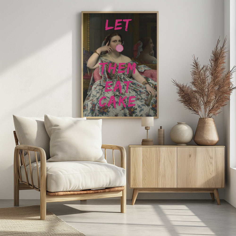 Let Them Eat Cake, Bubble Gum Vintage Portrait | Poster