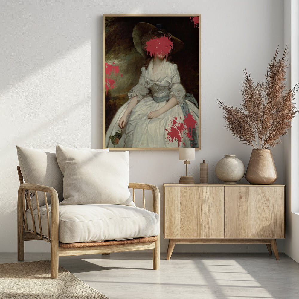 Renaissance Red Splash - Altered Art | Poster