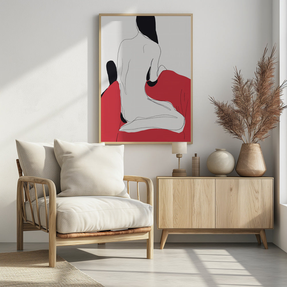 Nude Figure in a Dynamic Pose | Poster
