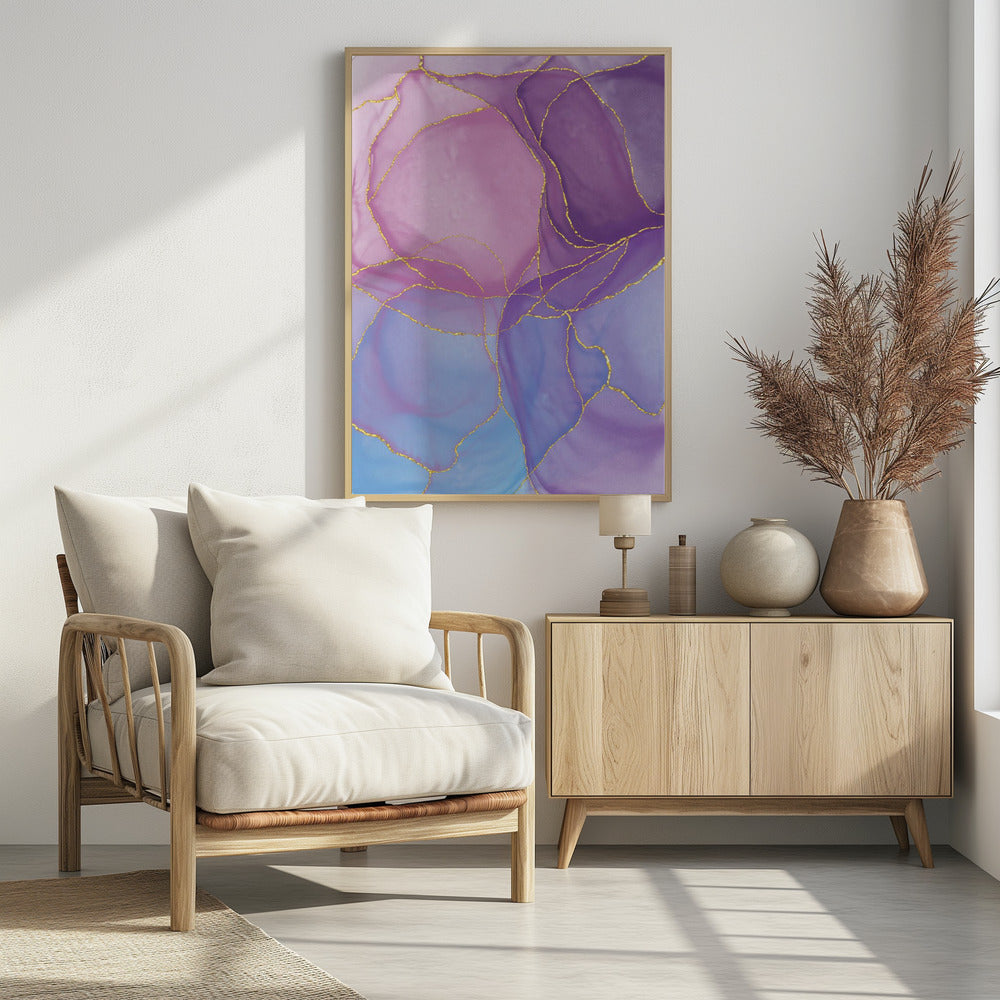 Abstract Pastel & Gold | Poster