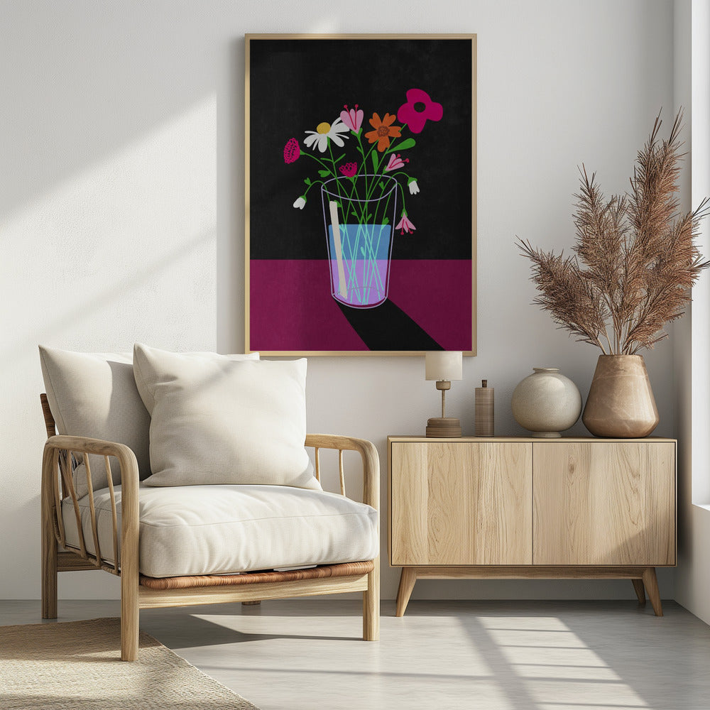Flowers glow in the dark | Poster