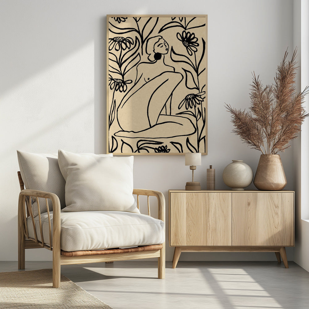 Girl In Sunflower Field | Poster
