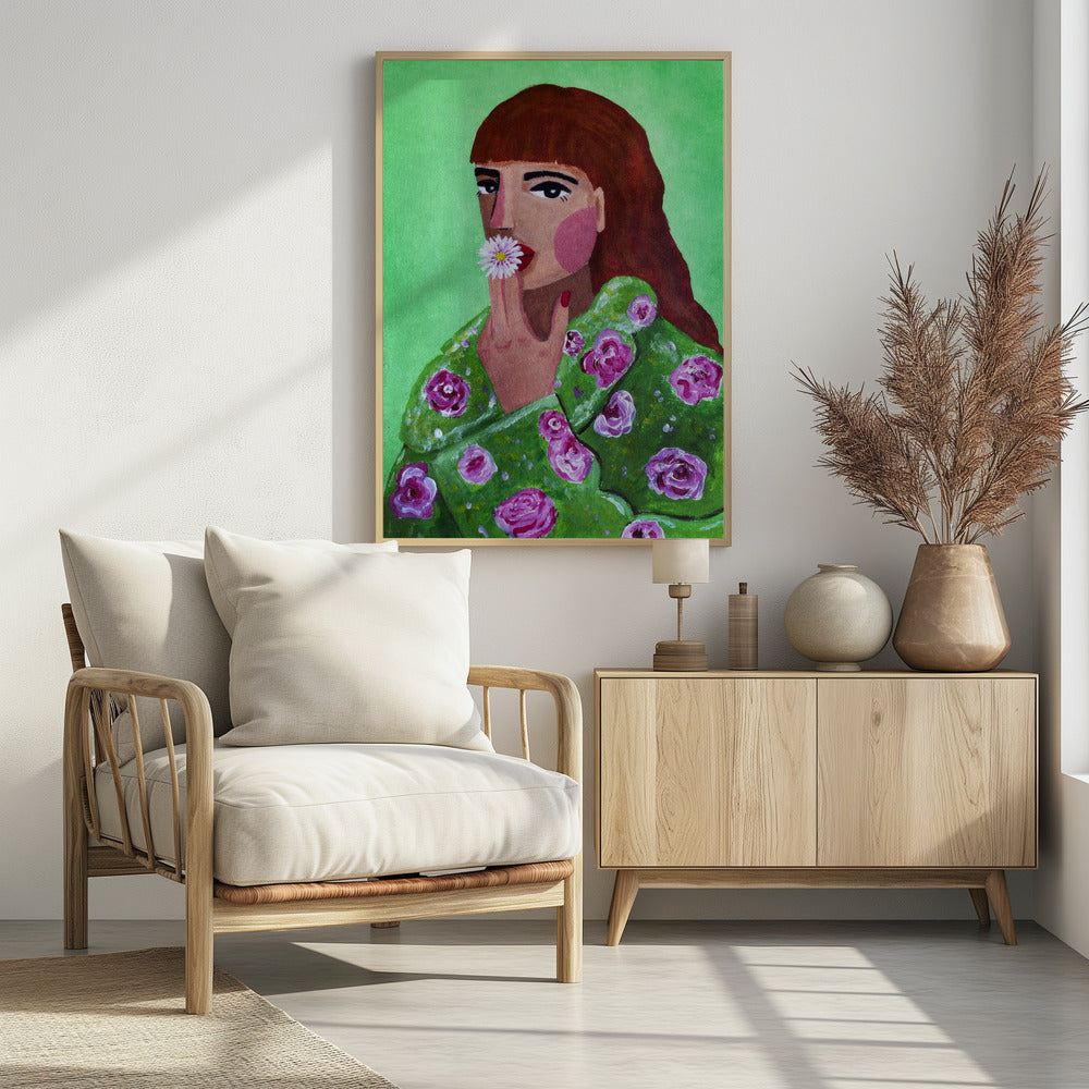 Woman Smoking a Flower | Poster