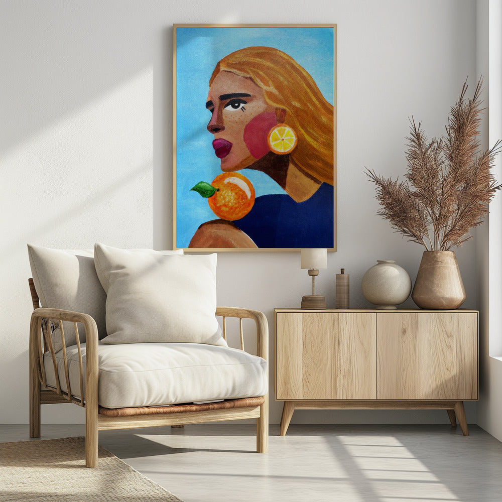Woman With Orange | Poster