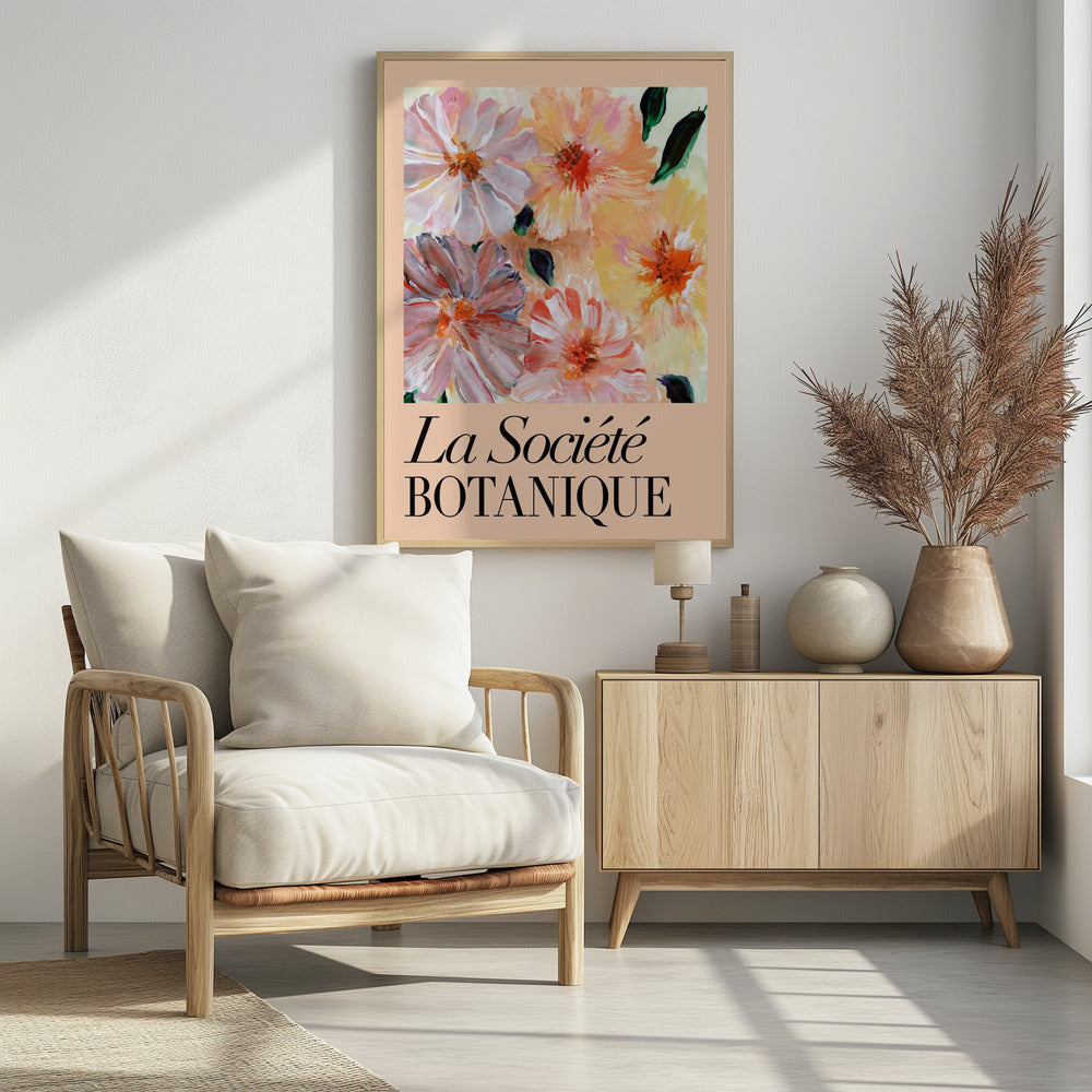 La Société Botanique Peach Flowers | Poster