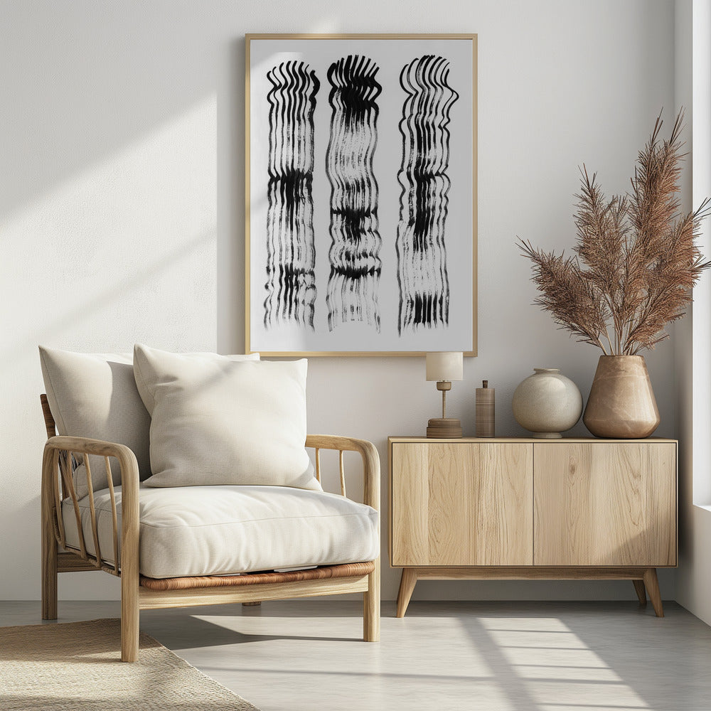 Abstract brushtrokes lines 02 | Poster
