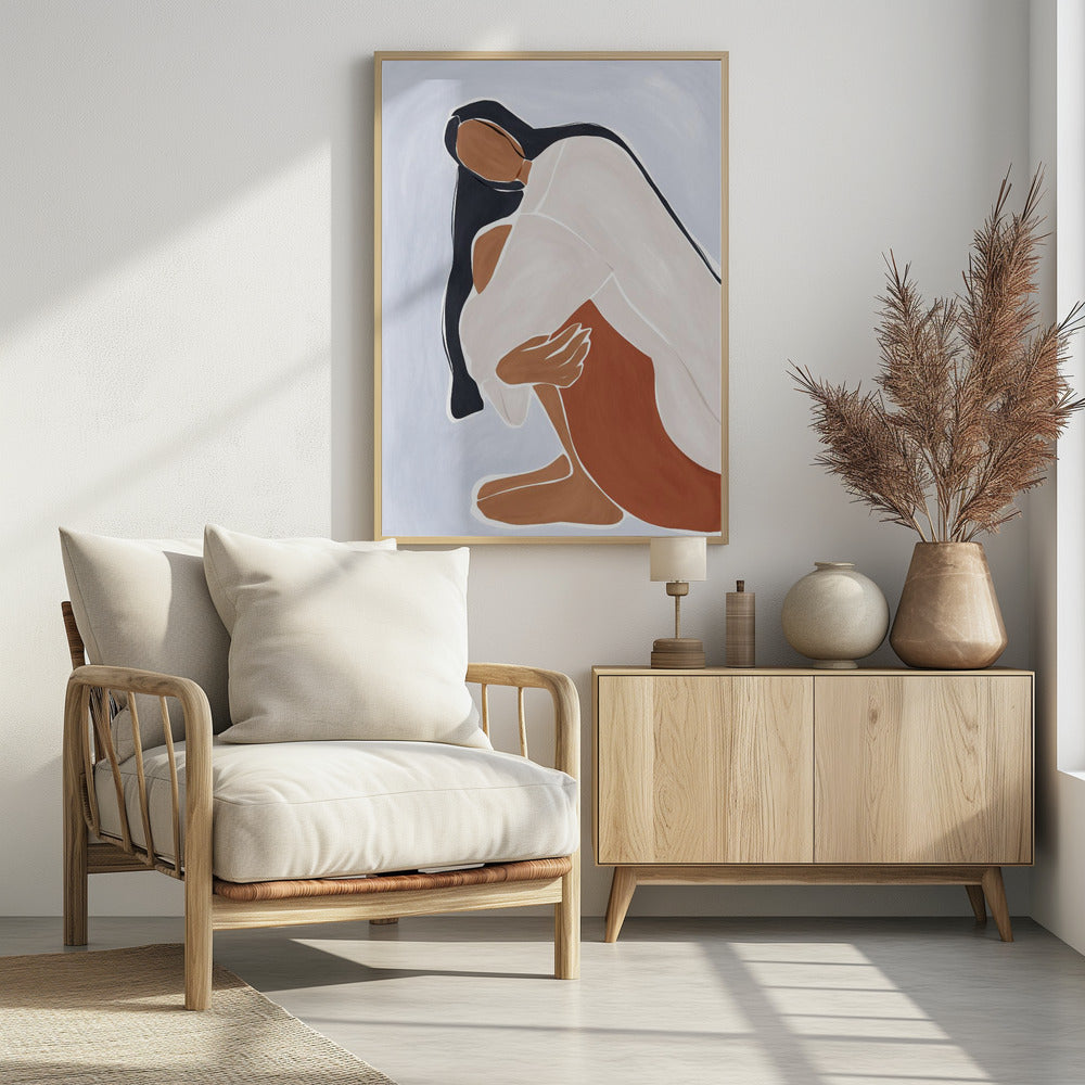 Woman Embracing Herself Print By Ivy Green Illustrations | Poster