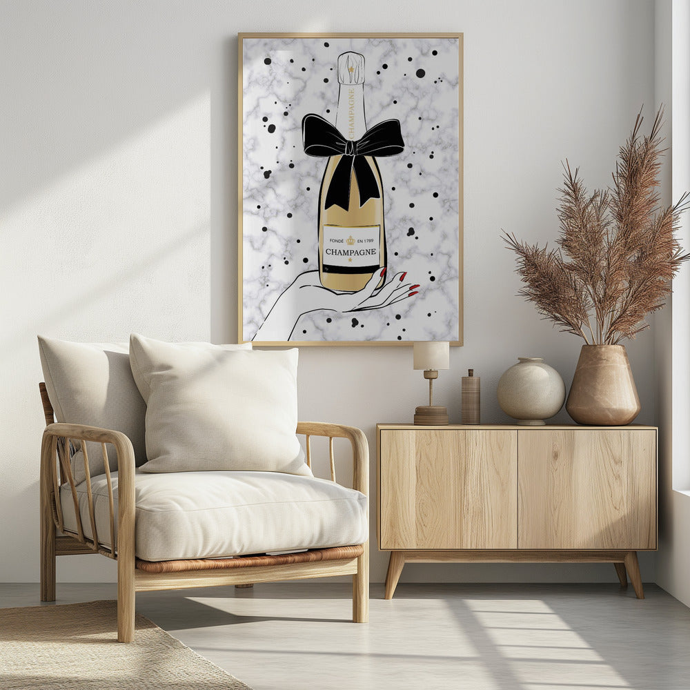 Holding Champagne | Poster