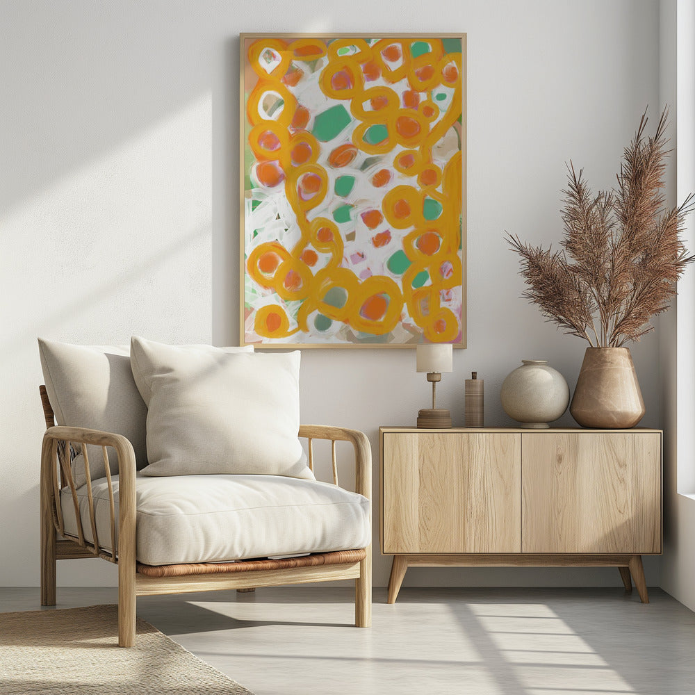 Orange and Green Circles | Poster