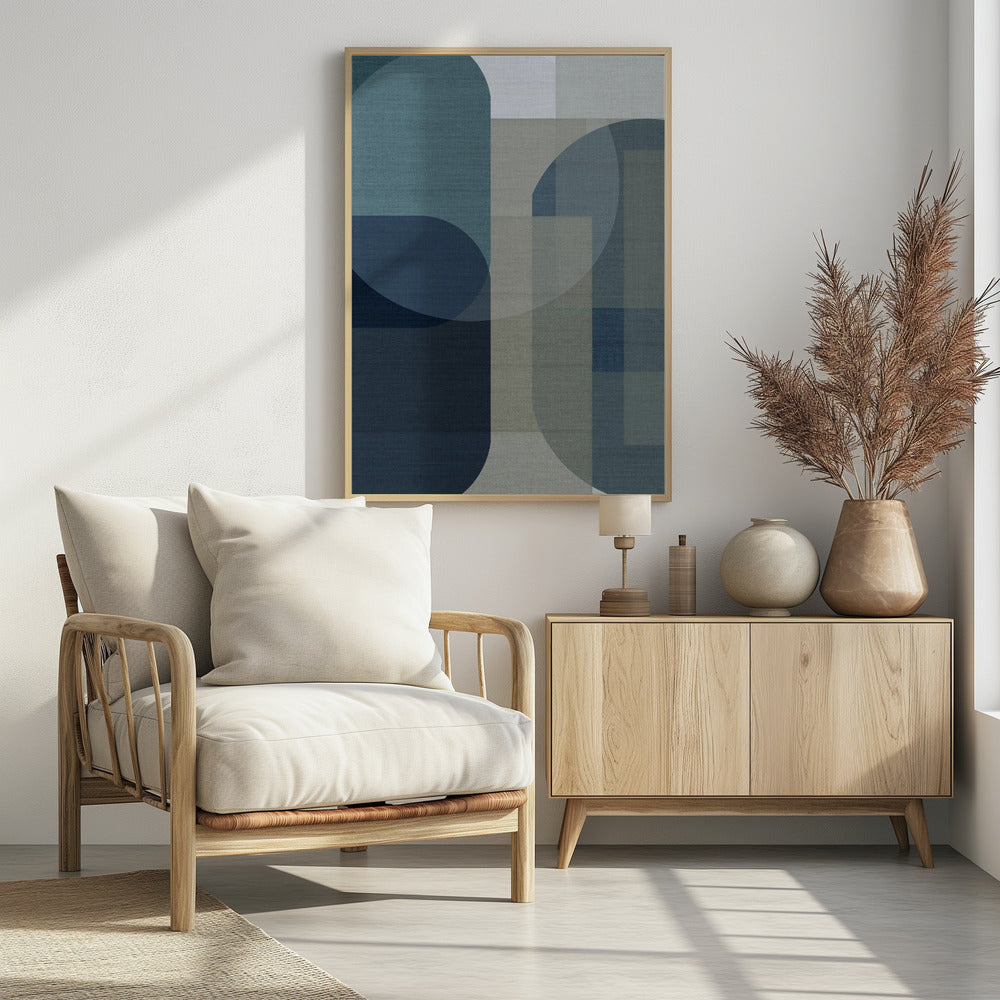 Woven Blue Layers 1 | Poster
