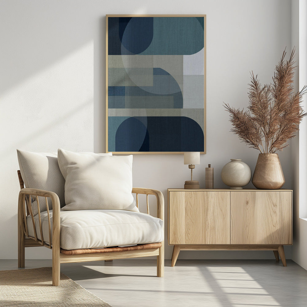 Woven Blue Layers 4 | Poster