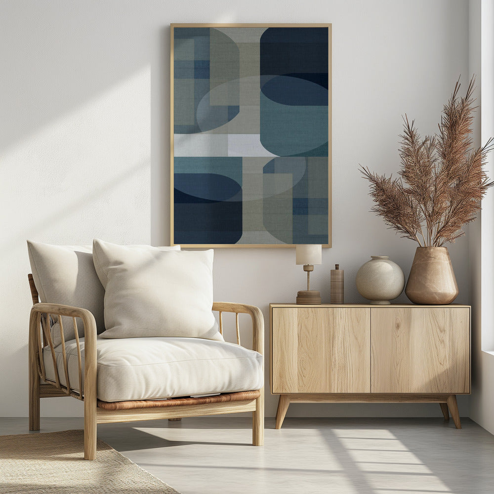 Woven Blue Layers 5 | Poster