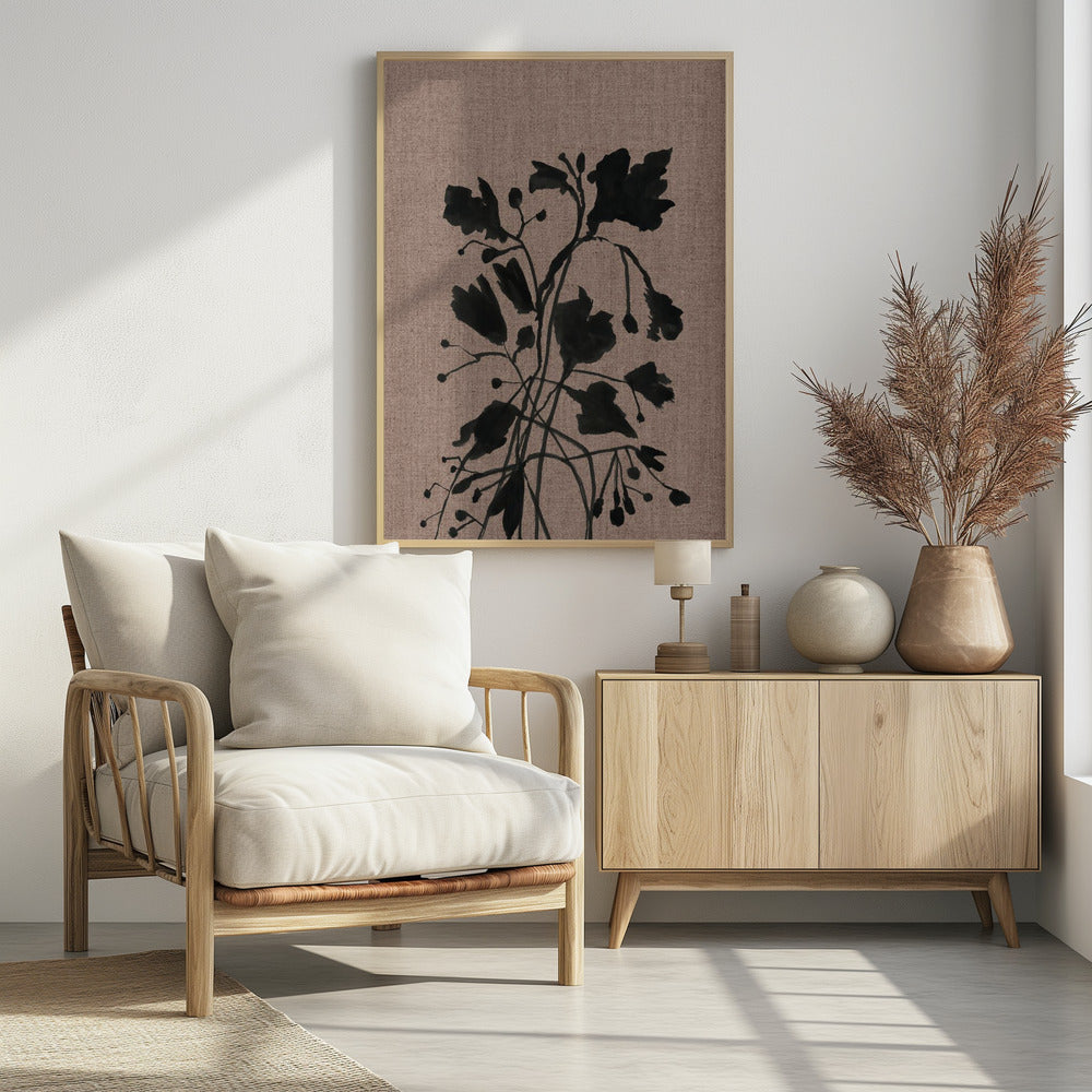 Black Floral II | Poster