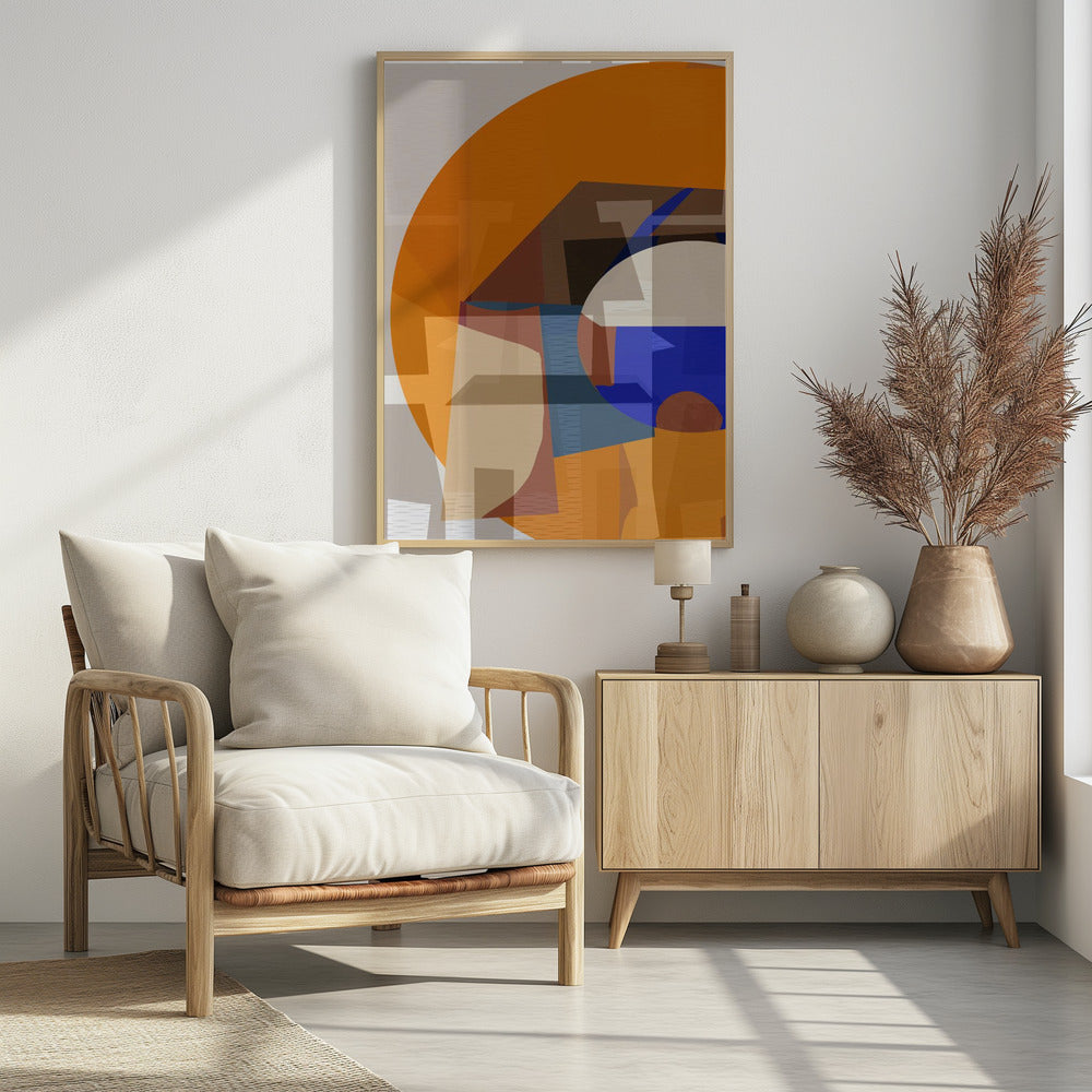 Orange Blue Woven 4 | Poster