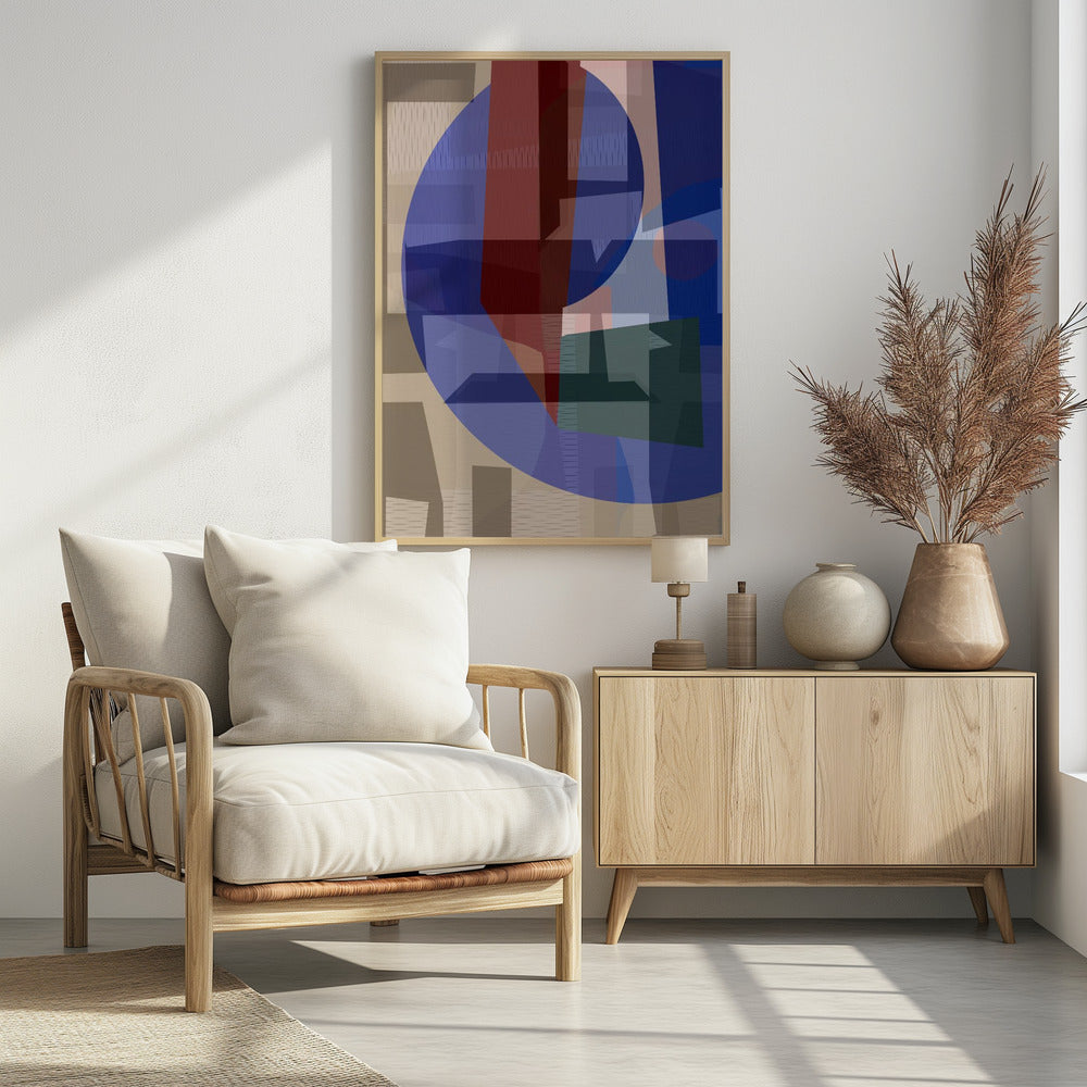 Brown Blue Woven 5 | Poster