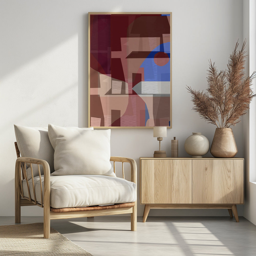 Brown Blue Woven 6 | Poster