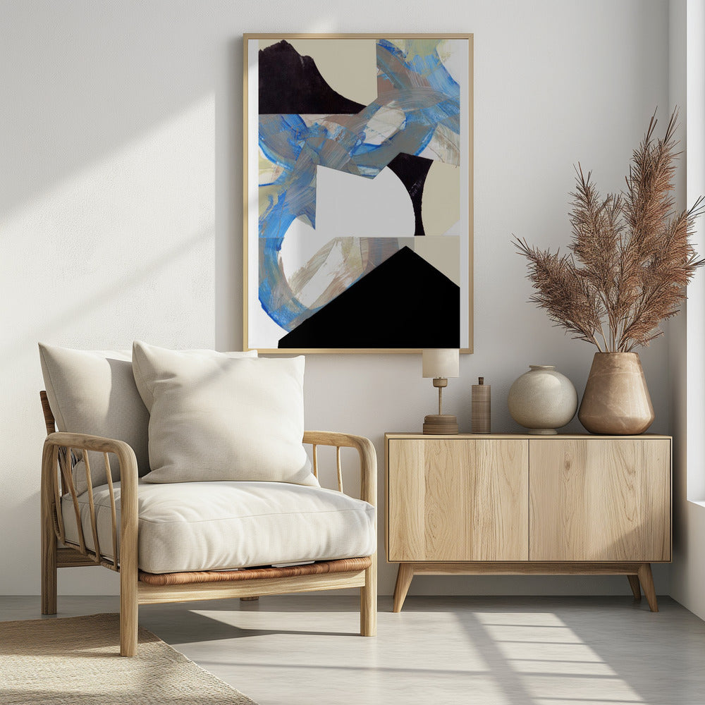Blue Neutral Beige Black 2 | Poster