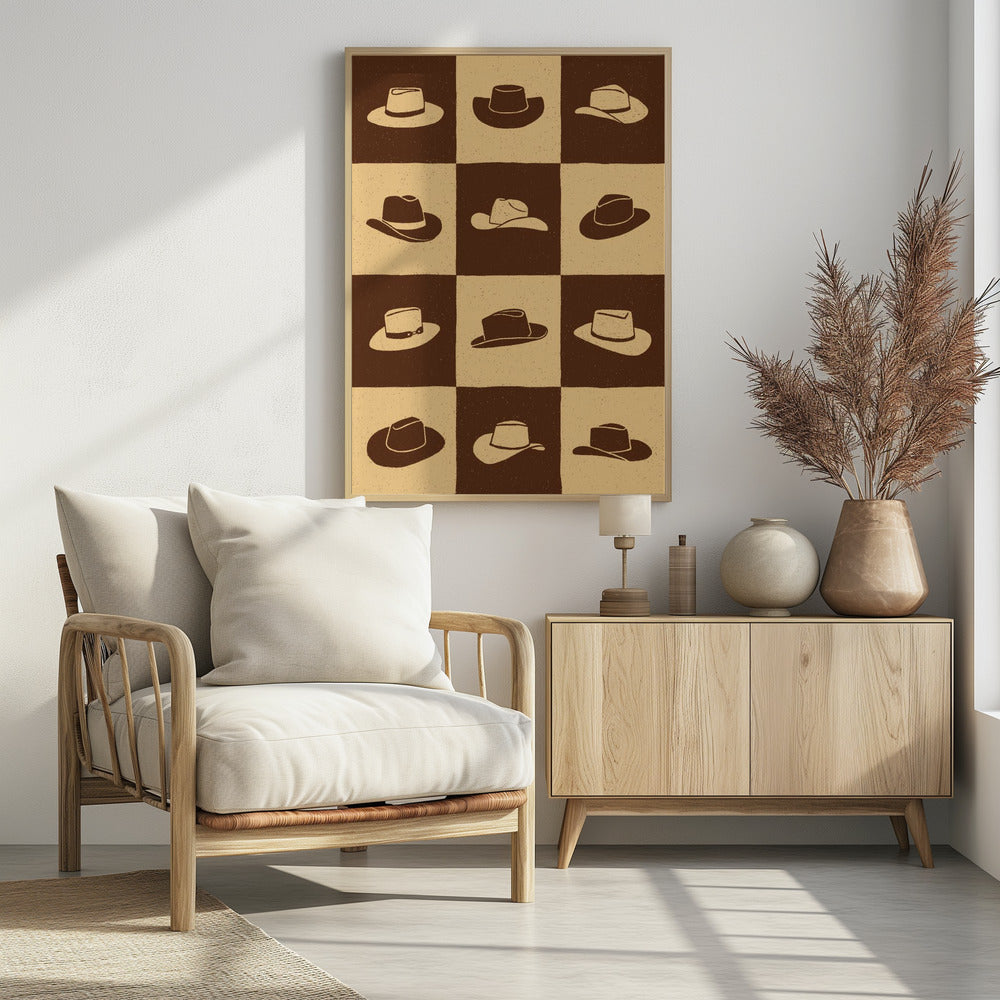 Cowboy Checkerboard | Poster