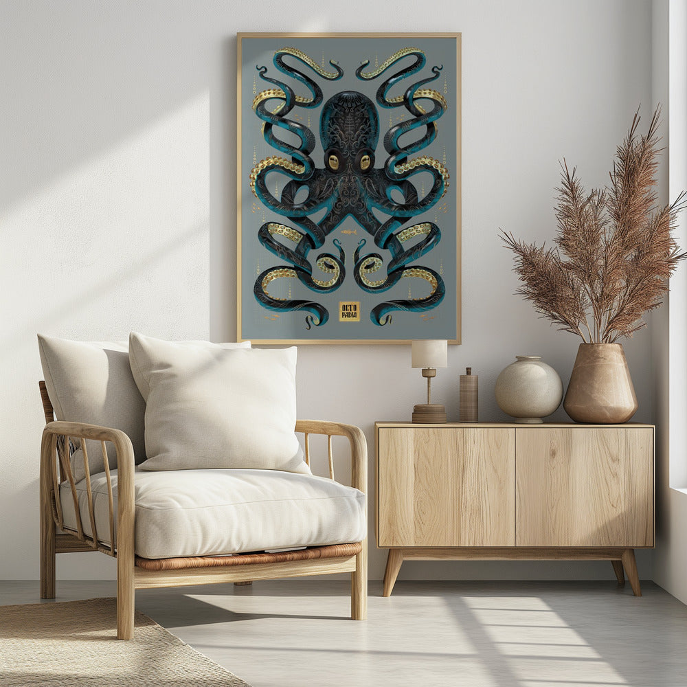 Octopus Black & Gold | Poster