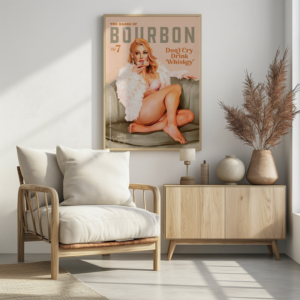 Babes of Bourbon Vol 7 Sexy Vintage Whiskey Pinup Girl | Poster
