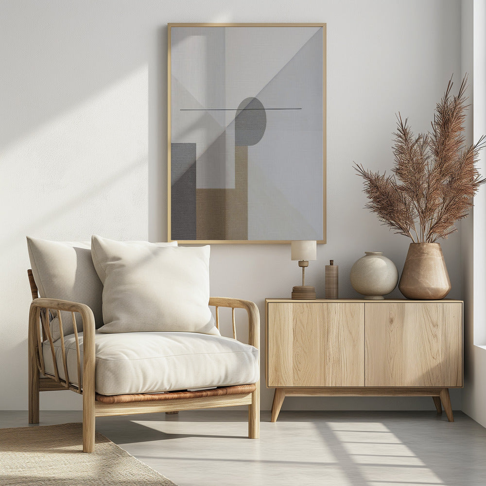 Abstract Neutral Tone Painting 3 | Poster