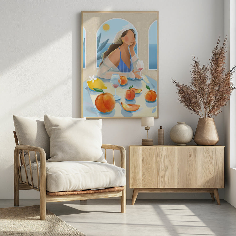 Girl with peaches | Poster