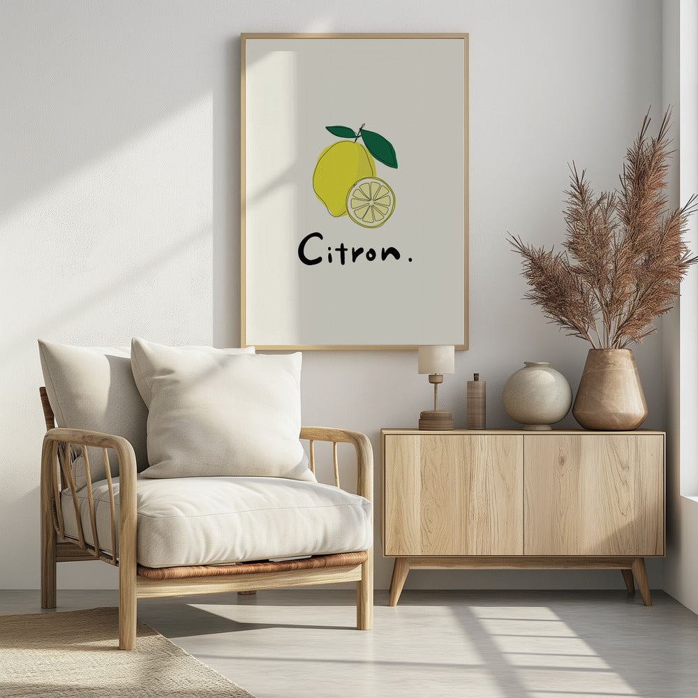 Modern French Fruits Collection "Lemon / Citron" | Poster