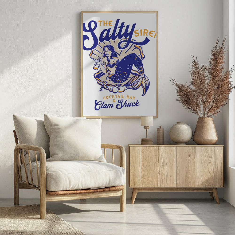 Salty Siren Cocktail Bar & Clam Shack Mermaid | Poster