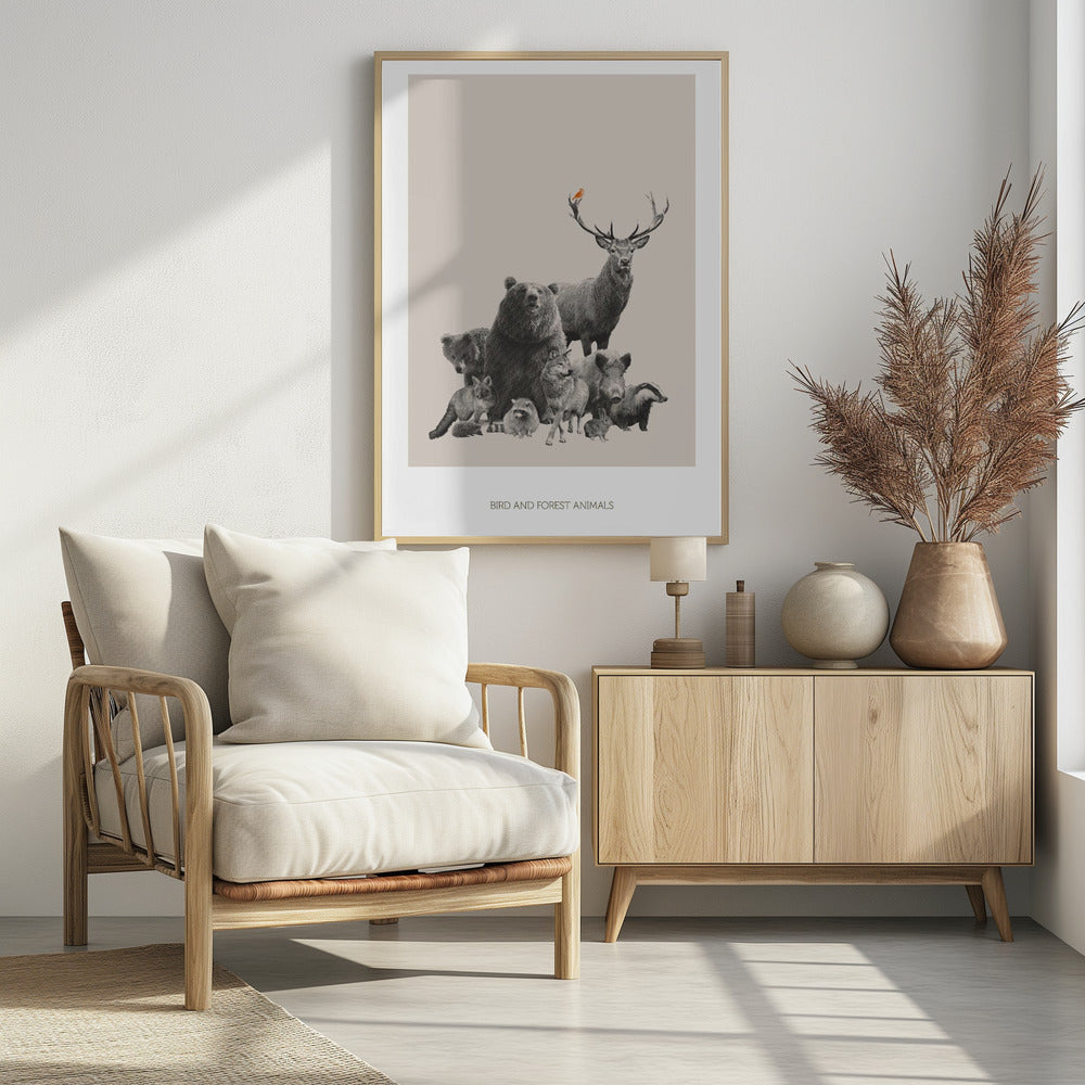 Bird and Forest Animals | Poster