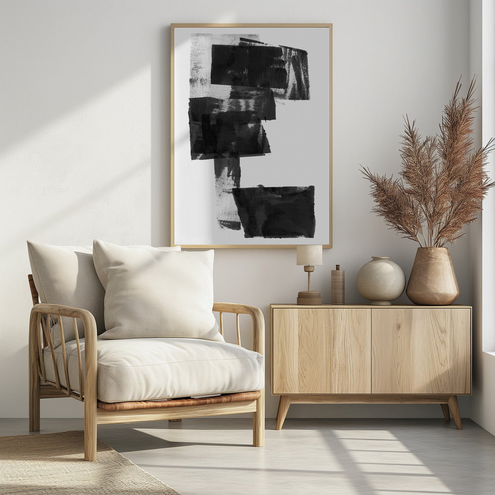 Black and White Abstract Composition No.1 | Poster