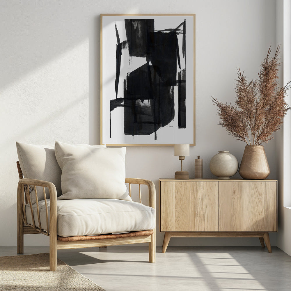 Black and White Abstract Composition No.7 | Poster