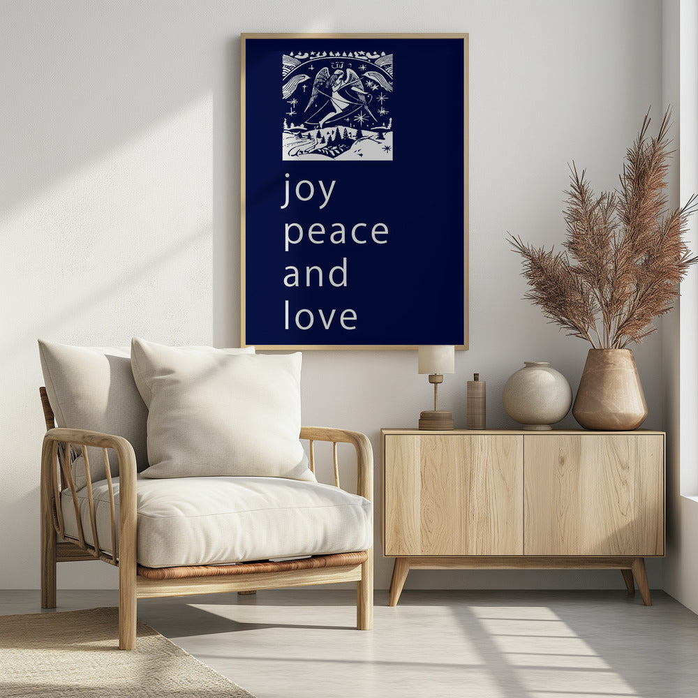 Bows and Baubles: Joy Peace and Love Christmas | Poster