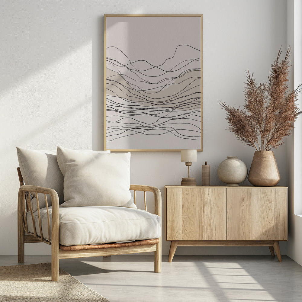 Serene Line Waves | Poster