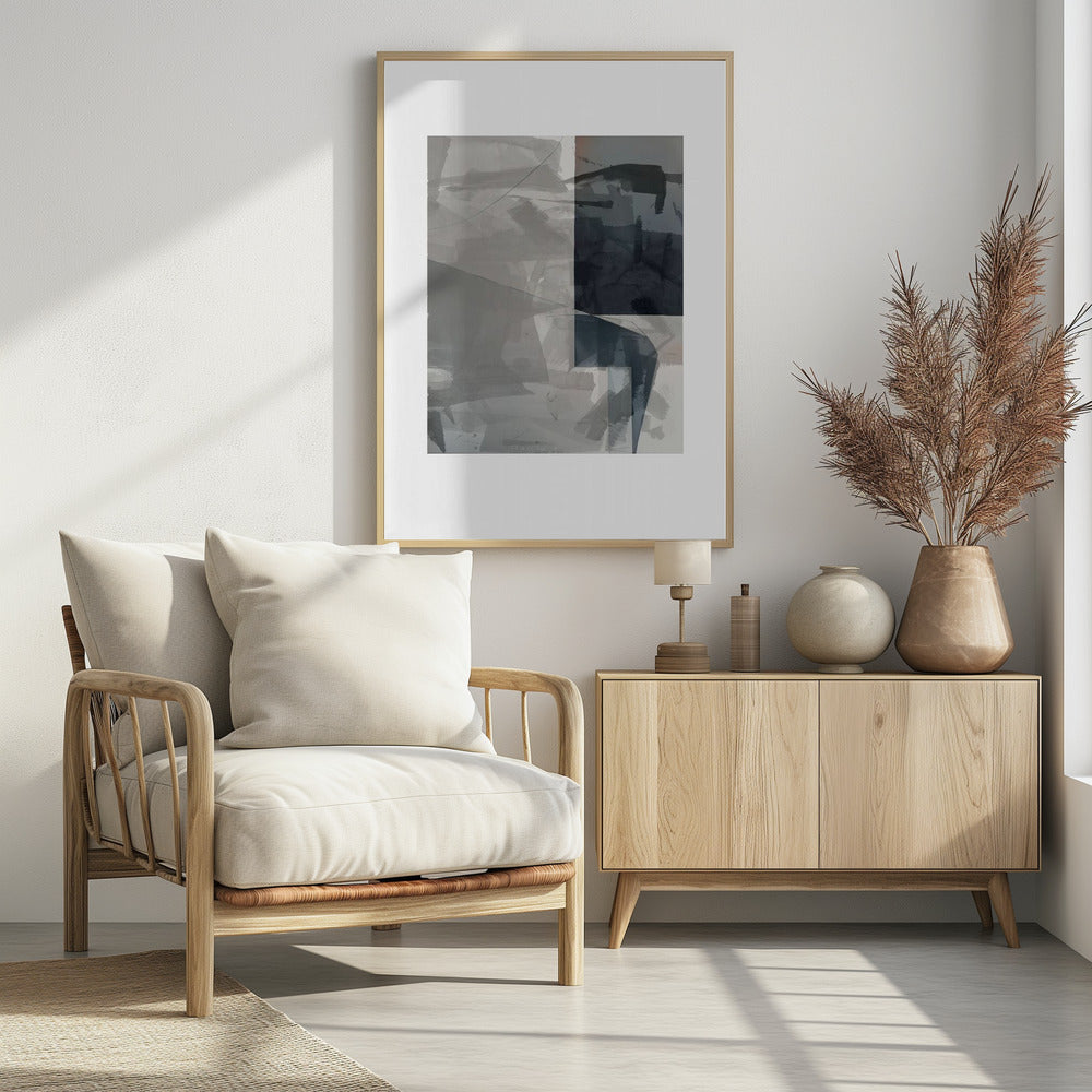 Abstract Monochrome Wash 2 | Poster